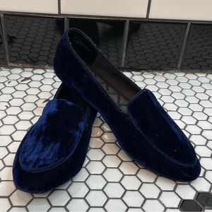 Blue Velvet Slipper Loafer